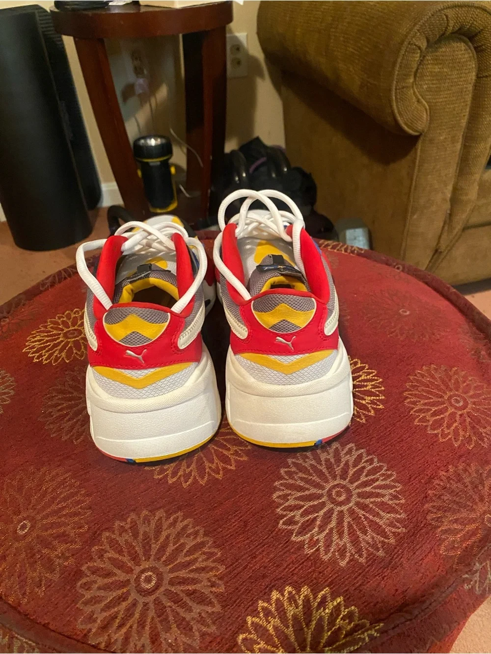 RS-X Men's Multicolor Athletic Sneakers - White/Yellow/Blue/Red/Black
